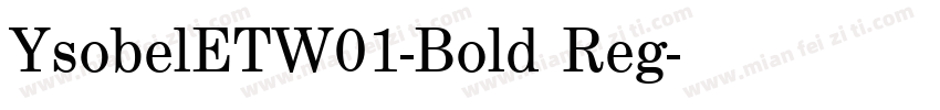 YsobelETW01-Bold Reg字体转换